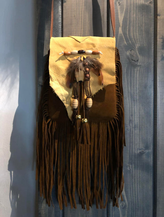 Faux Leather Fringe Purse